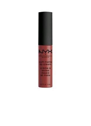 Рідка матова помада для губ nyx professional makeup soft matte lip cream 32 cannes, 8 мл