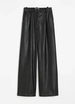 H&amp;m бомбезные брюки из мягкой искусственной кожи р.44 можно меньше