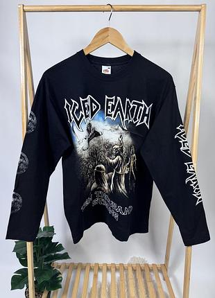 Лонгслів кофта мерч iced earth ten thousand strong унісекс оригінал vintage merch рок band tee rock fruit of the loom