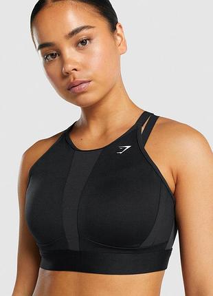 Чорний спортивний топ gymshark