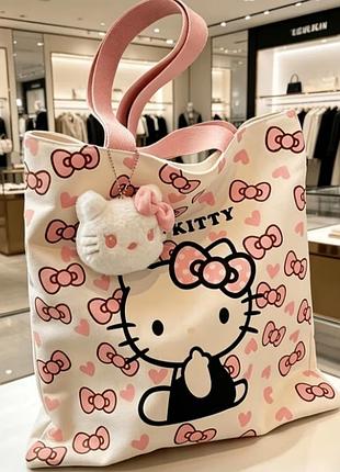 Трендова сумка-тоут hello kitty (sanrio) — твій ідеальний рожевий аксесуар!