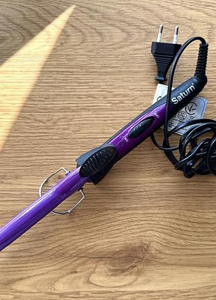 Плойка для укладки волос saturn st hc 7360 purple