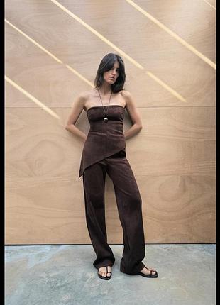 Костюм под замшу zara