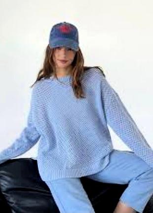 Блакитний теплий светр від бренду marks&spencer