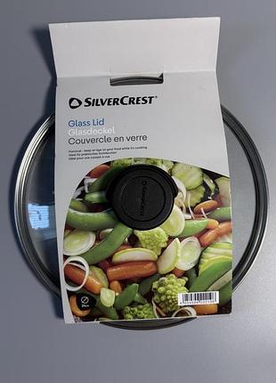 Скляна кришка для посуду silvercrest діаметром 24 см