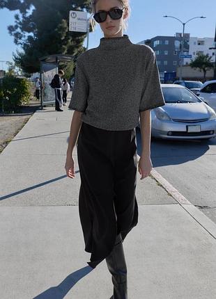 Комбинированное платье миди zara - s, m, l