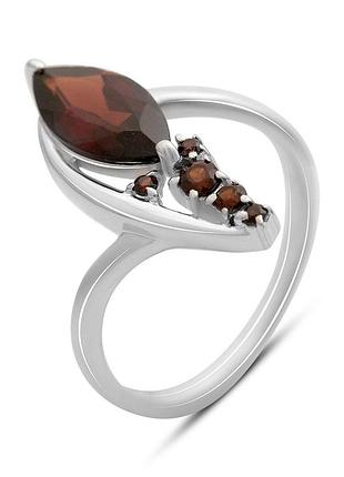 Серебряное кольцо komilfo с натуральным гранатом 2.135ct, вес изделия 3,23 гр (2214250) 17 размер