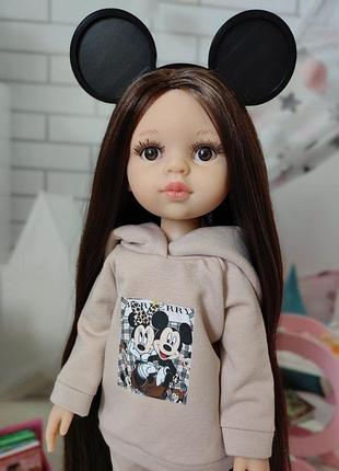 Обруч для кукол paola reina (паола рейна) 32 см с ушками мики мауса | аксессуары catalina dolls