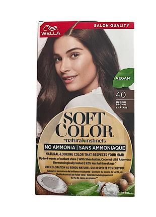 Краска для волос wella soft color 40 коричневая безаммиачная 35 г 5852
