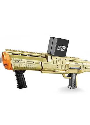 Игрушечный двухствольный автомат гранатомет с мягкими пулями hawkeye dp-12 (wj-610) золо