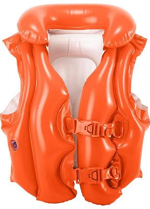 Жилет для плавання дитячий intex 58671eu deluxe swim на 3-6 років, 50 х 47 см