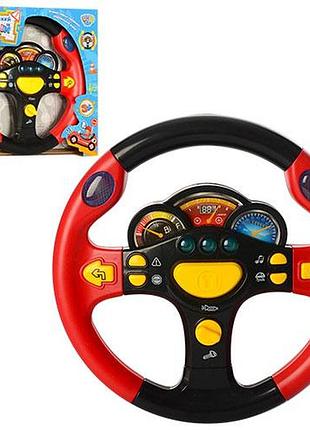 Музичне кермо limo toy 7737 uk українською мовою, світло, звуки, правила світлофора