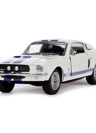 Модель машини kinsmart 1:38 "1967 shelby gt-500", інерційна, метал kt5372w / біла