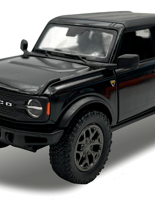 Машинка металева kinsmart 1:34 2022 ford bronco (hard top) kt5438wb інерційна, двері відчиняються / колір чорний