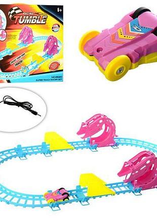 Детский игровой трек racing tumble 8520 с трюковой машинкой-перевертышем на аккумуляторе