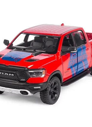 Машинка металлическая kinsmart 1:46 dodge ram 1500 livery edition 2019 (инерционная, дверь открывается, красная kt5413wf)