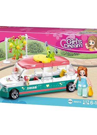 Конструктор sluban girls dream m38-b0921a лимузин, 117 деталей, 1 фігурка