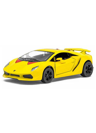 Машинка металлическая kinsmart lamborghini sesto elemento 1:38 (инерционная, желтый) kt5359w