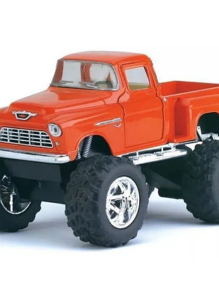 Машинка металлическая инерционная kinsmart 1:32 1955 chevy stepside pick-up off road kt5330wb/оранжевый