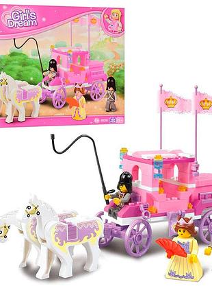 Конструктор sluban girl's dream m38-b0250 королевская карета, 137 деталей