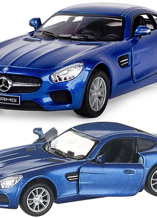 Машинка металева kinsmart 1:36 mercedes-amg gt інерційна, двері відчиняються kt5388w / синій