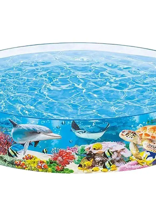 Дитячий басейн із жорсткими бортами intex 58472 риф 244 х 46 см