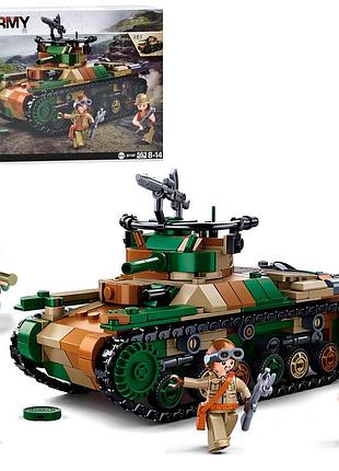 Конструктор sluban army wwii m38-b1107 японский танк type 97 2в1, 563 детали