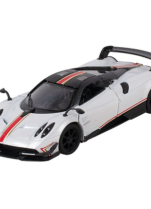 Машинка металлическая kinsmart 1:38 2016 pagani huayra bc инерционная, двери открываются kt5400wf / белый с принтом