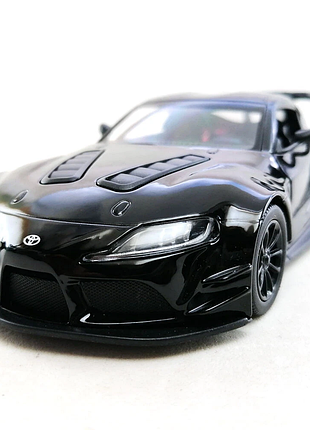Машинка металлическая kinsmart 1:36 toyota gr supra racing concept kt5421w инерционная, двери открываются / черный
