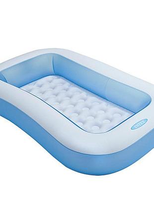 Басейн надувний intex 57403np дитячий з надувним дном 166x100x28 см, 102 л,