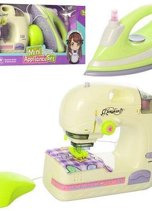 Игровой набор бытовой техники 6700a утюг и швейная машинка