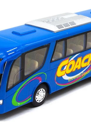 Металлическая машинка kinsmart автобус coach синий инерционный (ks 7101 w blue)