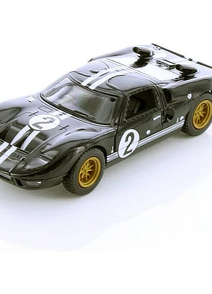 Машинка металлическая kinsmart 1:32 1966 ford gt40 mkii kt5427wf инерционная, дверь открывается / черный