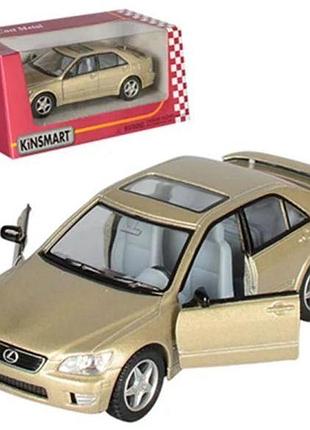 Машинка металева kinsmart 1:36 lexus is 300 kt5046w інерційна, двері відчиняються / сріблястий