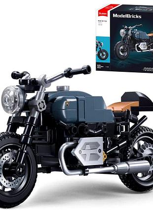 Конструктор sluban modelbricks m38-b1134 мотоцикл rninems, масштаб 1:12, 191 деталь