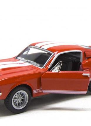 Модель машини kinsmart 1:38 "1967 shelby gt-500", інерційна, метал kt5372w / червона