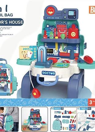 Игровой набор врач с аксессуарами в чемодане с ручкой 8113bp