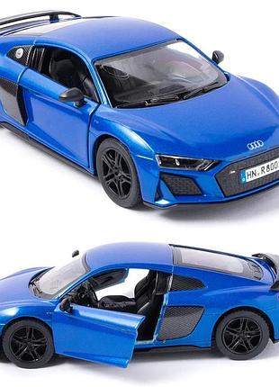 Металева машинка kinsmart 1:36 2020 audi r8 coupe, інерційна, синя, kt5422w