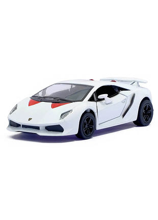 Машинка металлическая kinsmart lamborghini sesto elemento 1:38 (инерционная, белый) kt5359w