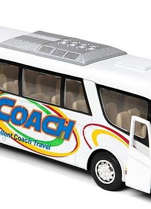 Металлическая машинка kinsmart автобус coach белый инерционный (ks 7101 w white)