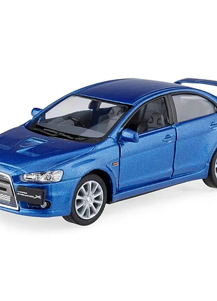 Металева машинка kinsmart mitsubishi lancer evolution x 1:36 kt5329w / синя