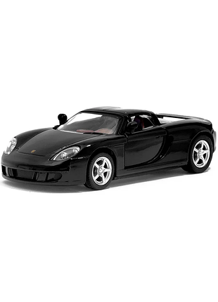 Машинка металева kinsmart 1:36 porsche carrera gt (інерційна, відкриваються двері, чорна kt5081w)