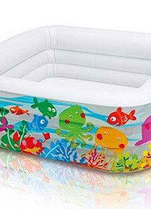 Надувний дитячий басейн intex 57471 акваріум, 159 x 159 x 50 см, 344 л