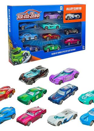 Набір металевих машинок six-six-zero alloy car 10 8621, 10 шт