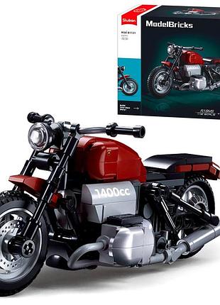 Конструктор sluban modelbricks m38-b1131 мотоцикл r18ms 1:12, 222 детали