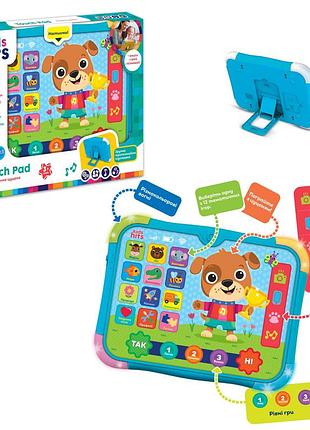 Інтерактивний музичний планшет kids hits розумне цуценя kh02/001 українською мовою зі світлом і звуком