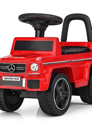 Дитяча машинка каталка толокар jq663-3 mercedes-amg червона, сидіння з багажником