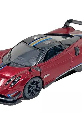 Машинка металлическая kinsmart 1:38 2016 pagani huayra bc инерционная, двери открываются kt5400wf / красный с принтом
