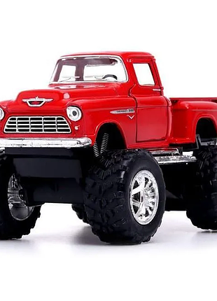 Машинка металлическая инерционная kinsmart 1:32 1955 chevy stepside pick-up off road kt5330wb/красная