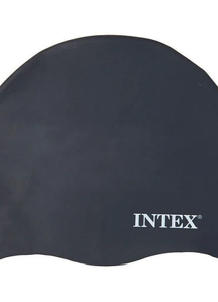 Шапка для плавания из силикона, от 8 лет, 55992 intex черная